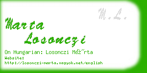 marta losonczi business card